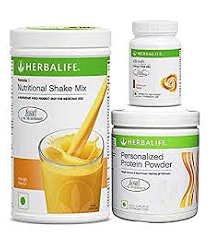 Herbalife Nutrition Combo F1 Mango Shake, Protein 200 GM & Afresh Lemon Protein Blends (750 g, Mango)