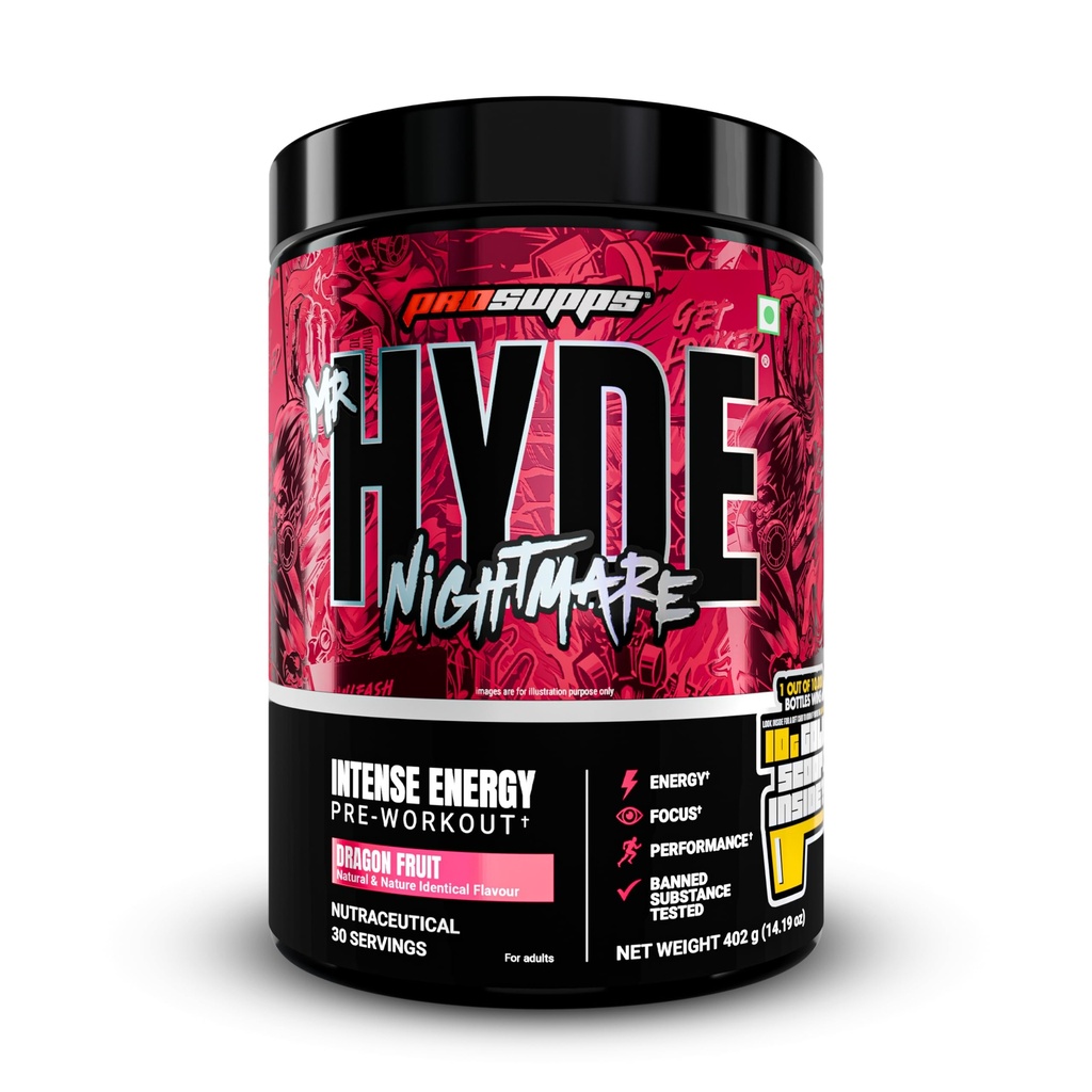 ProSupps Hyde Nightmare Dragon Fruit Pre Workout Powder, 30 Servings