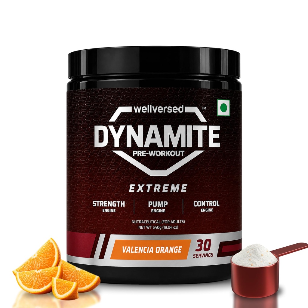 Dynamite Extreme Pre Workout For Men, 30 Servings, Valencia Orange
