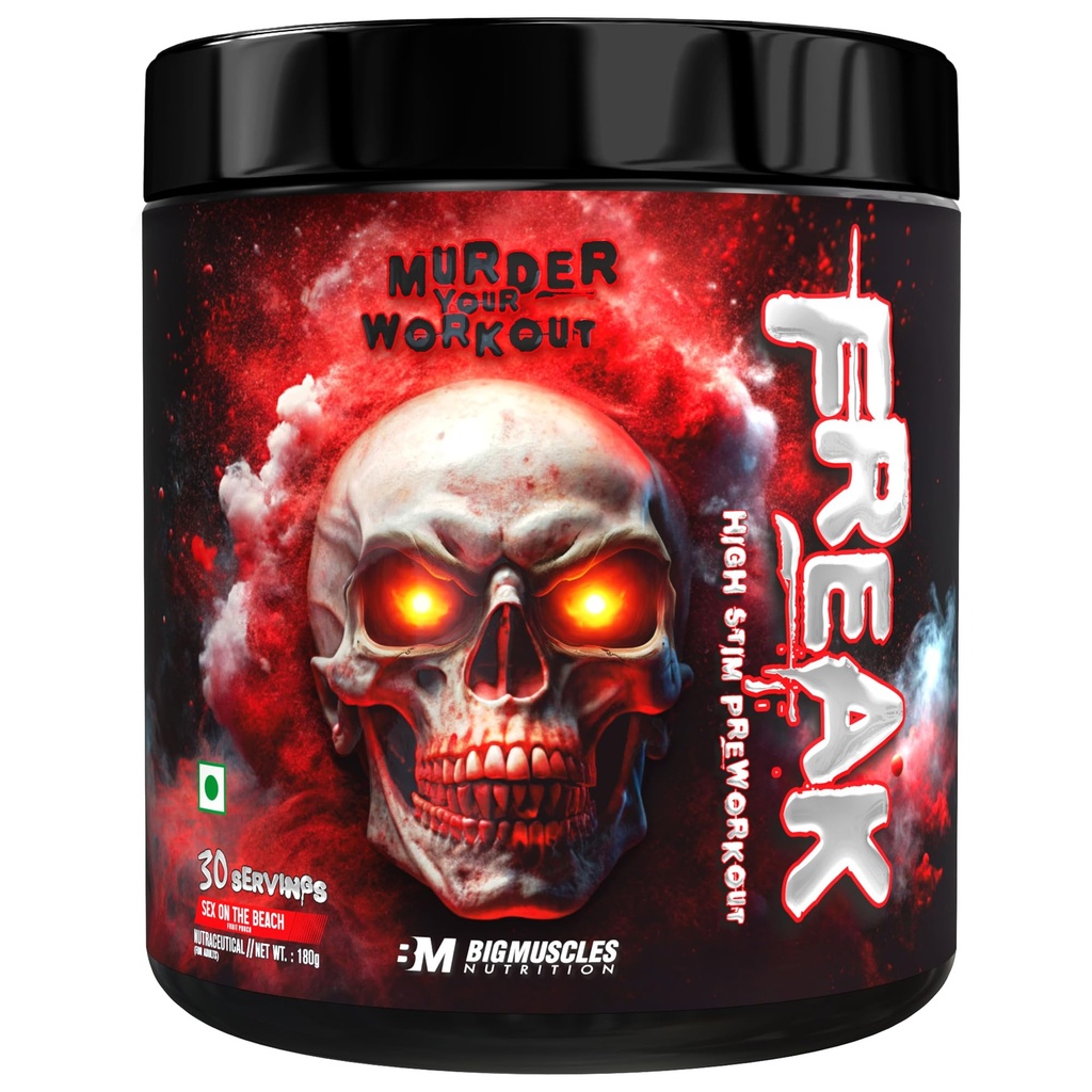 Bigmuscles Nutrition Freak Pre-Workout Sex on the Beach [30 Servings, Pack of 180g powder]
