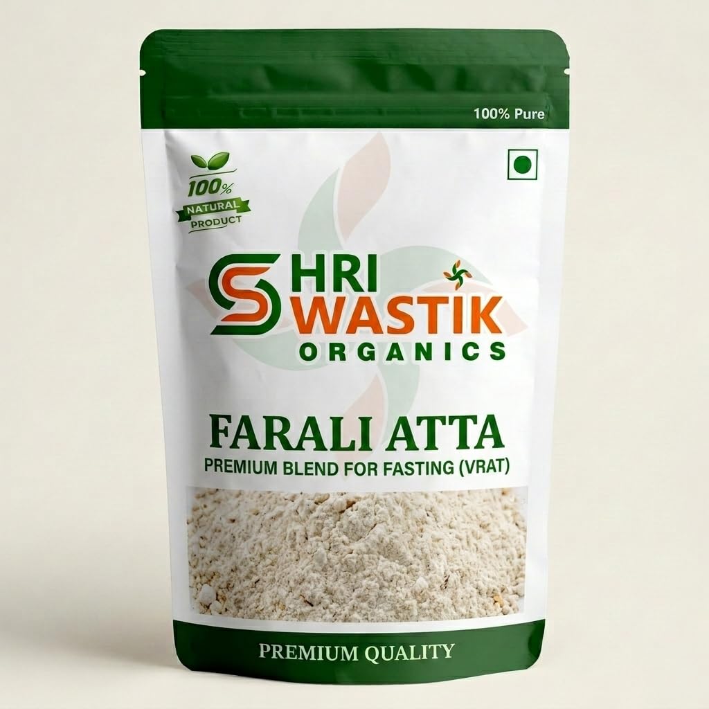 Shri Swastik Organics Farali Atta (Vrat Ka Atta) | Fasting Flour | Falhari | Faryali | Gluten Free | High Dietary Fibre For Easy Digestion | Pack of 250 Gram | Specially for Upwas