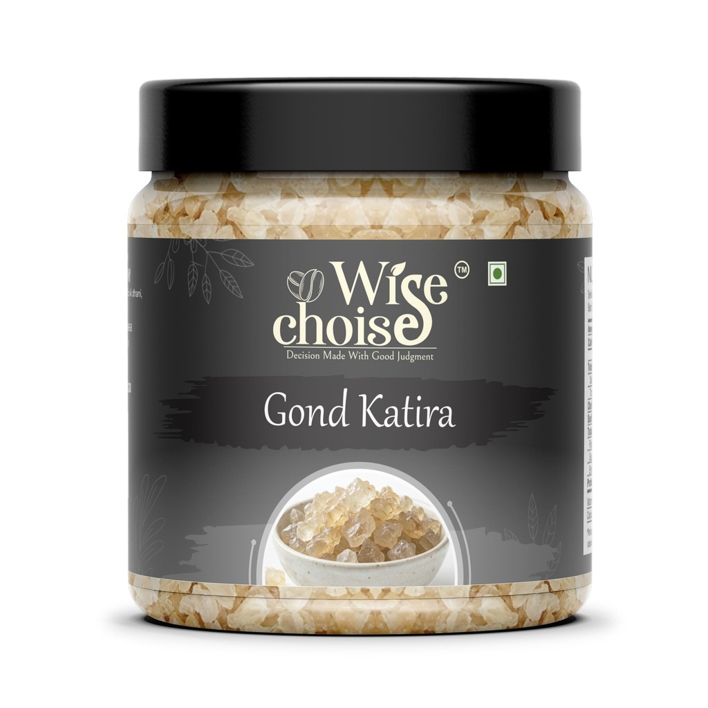 WiseChoise Gond Katira (Tragacanth Gum) 1kg – 100% Natural Ayurvedic Cooling Superfood, High Fibre Herbal Ingredient for Drinks, Hydration Support, Digestive Wellness & Summer Relief