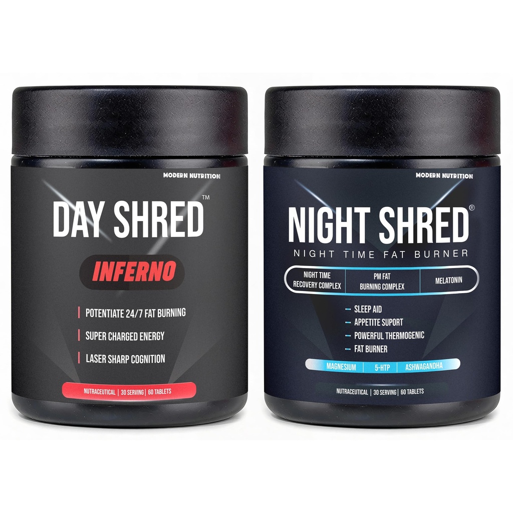 Inferno & Night Shred | Support Weight Management For Men Women | Metabolic Support | 120 Tab