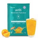 Arth Electrolyte Powder for Quick & Daily Hydration | With L-Glutamine, Potassium & Magnesium | Low Sodium Hydration Drink | Supports Muscle Recovery & Immunity | Orange Flavour | 20 Sachets