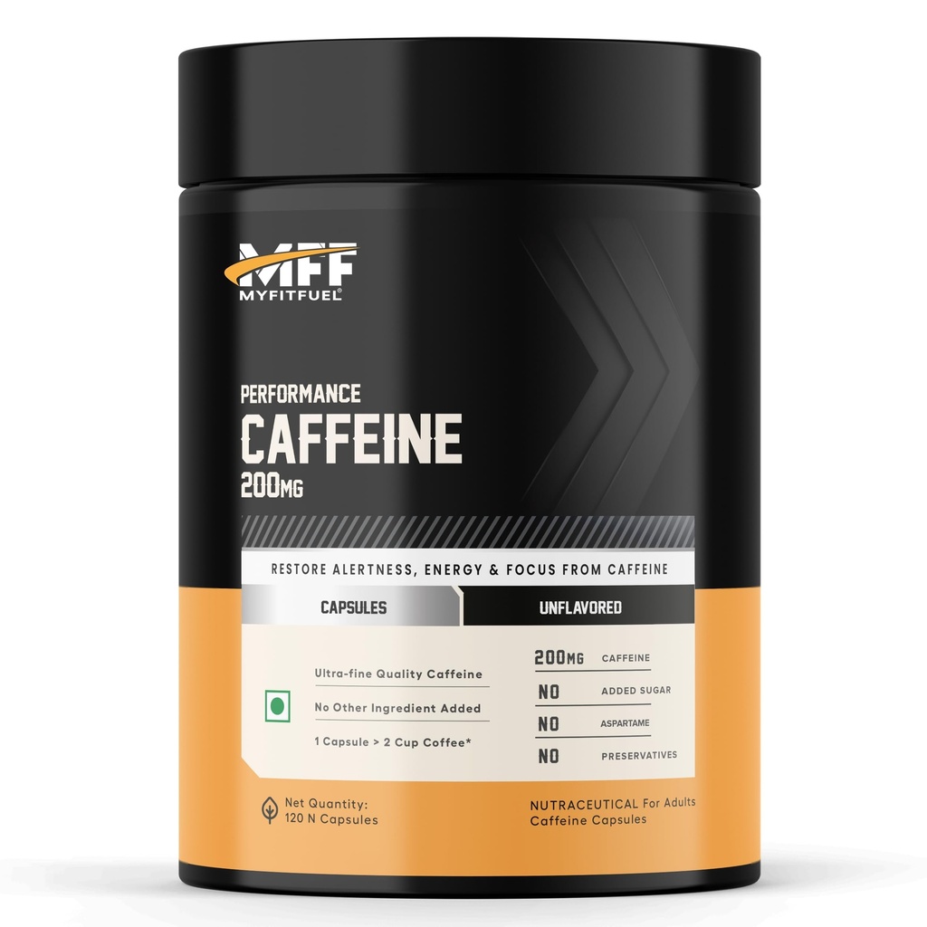 MyFitFuel Performance Caffeine, (200mg), 120 Capsules