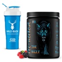 M B Muscle Builder's The Wolf Pre Workout Supplement with Creatine Monohydrate, L-Arginine, Beta-Alanine, Caffeine Anhydrous - For Men & Women [30-60 Servings, Mix Berries, 255g] With Free Shaker