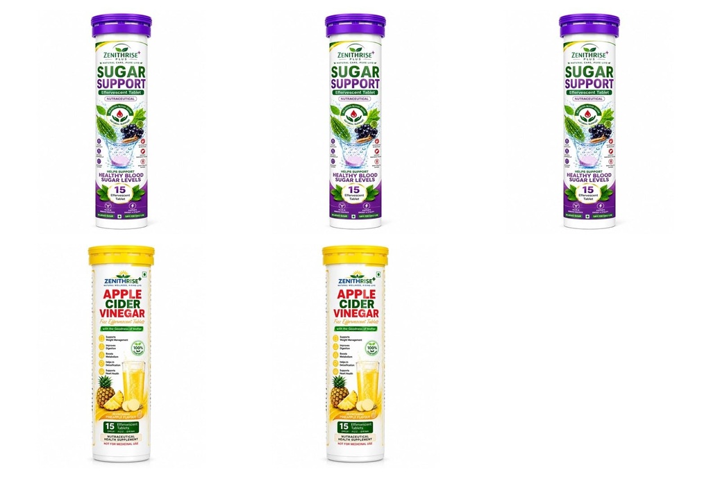 Zenithrise Plus Combo Sugar Support 3 + ACV Pineapple 2 (5 pcs)