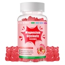 Magnesium Glycinate Gummies 1000mg - Sugar Free Magnesium Potassium Supplement with Vitamin D, B6, CoQ10 for Calm Mood & Sleep Support - 60 Strawberry Gummies