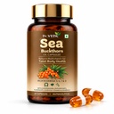 Dr Vedic Sea Buckthorn Berry Oil 500mg | Vegan Omega 7 Capsules with Omega 3, 6 & 9 | 30 Veg HPMC Capsules | Antioxidant Support for Skin, Heart, Bone & Muscle Wellness | 30-Day Supply