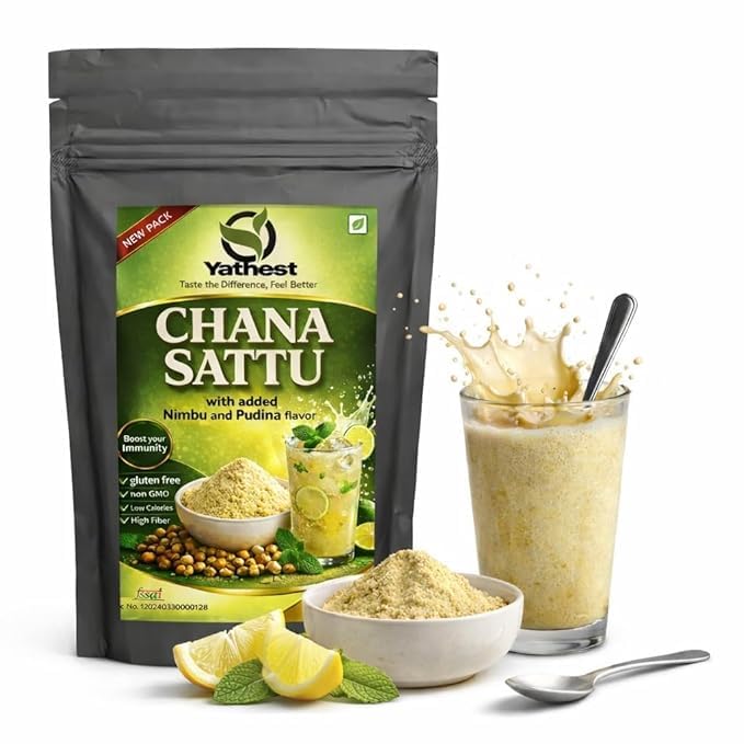 Sattu | High Protein Chana Sattu Powder | Supports Digestion & Energy | 500 g (Nimbu and pudina)
