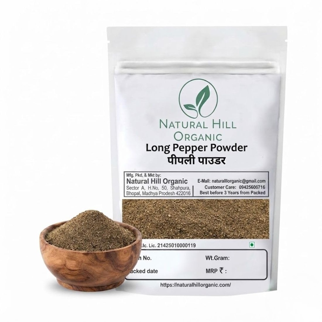 Natural Hill Organic-Long Pepper Powder-150g–for seasoning snacks and savoury recipes-Natural-No Preservative-पिप्पली चूर्ण (लंबी मिर्च पाउडर)