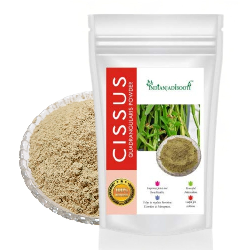 IndianJadiBooti Pure Hadjod Powder (Cissus Quadrangularis) | Traditional Botanical for Structural Harmony, Skeletal Resilience & Vata Balance - 250g Pack
