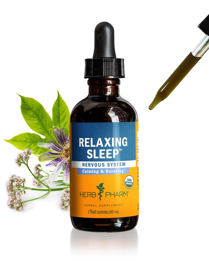 Herb Pharm Relaxing Sleep Herbal Formula with Valerian Liquid Extract Drops, 2 Oz