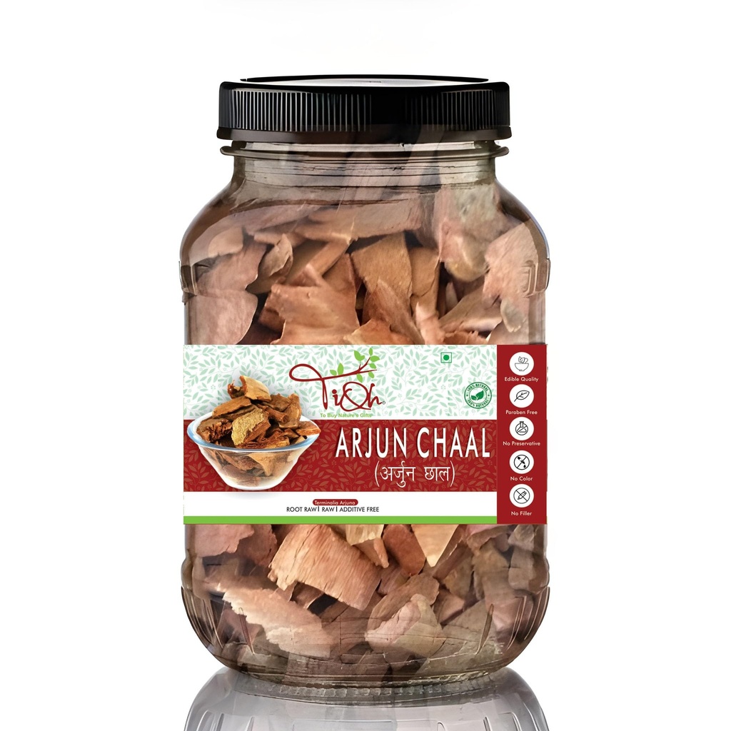 100% Natural, Sun Dried Arjun ki Chaal- Raw |Terminalia Arjuna Bark Supports Healthy Heart Functions | Natural | No Added Preservatives | Terminalia Arjuna | Non-GMO (100 g)