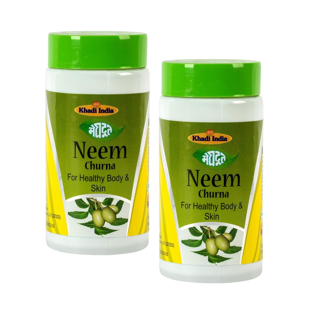Meghdoot Neem Powder for Skin and Hair Care 100% Pure and Natural Herbal Powder for Acne Dandruff and Detox 100g (Pack of 2)