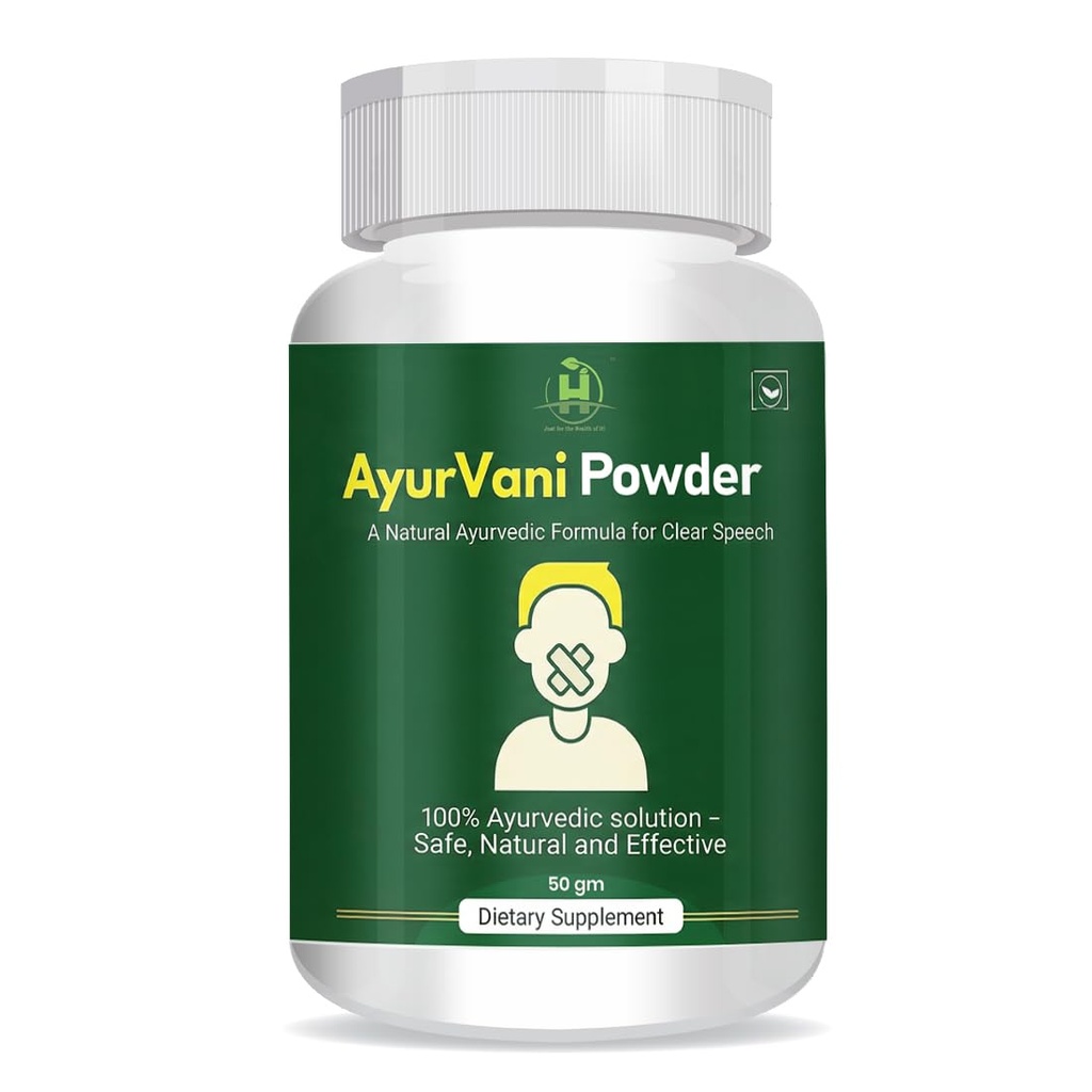 Healthy Nutrition AyurVani Powder | Ayurvedic Herbal Supplement with Brahmi, Shankhpushpi, Guduchi & Shatavari | 50 gm | Traditional Herbal Wellness Blend