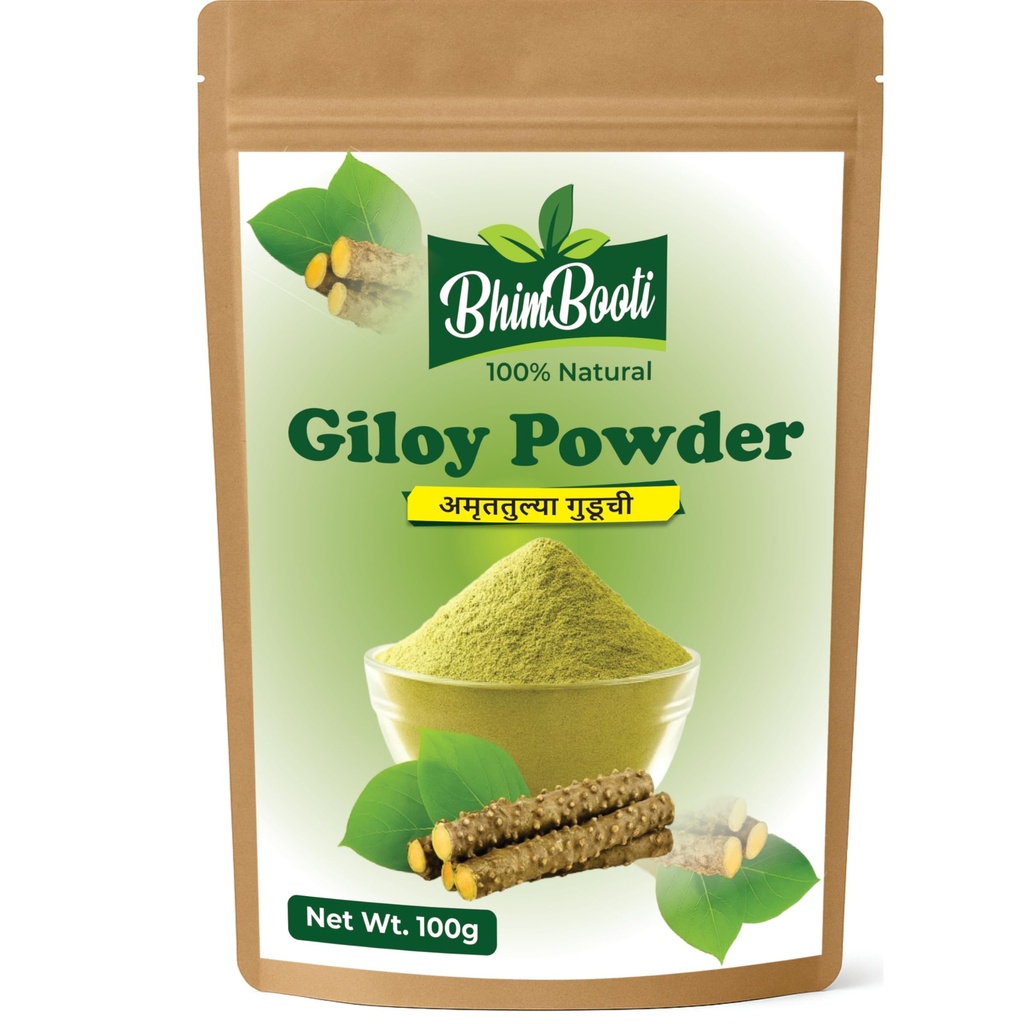 100% Natural Giloy Powder | Pure Herbal Ayurvedic Supplement for Eating, Immunity Booster, Detox, Digestion & Anti-Inflammatory Support – 100g Pack