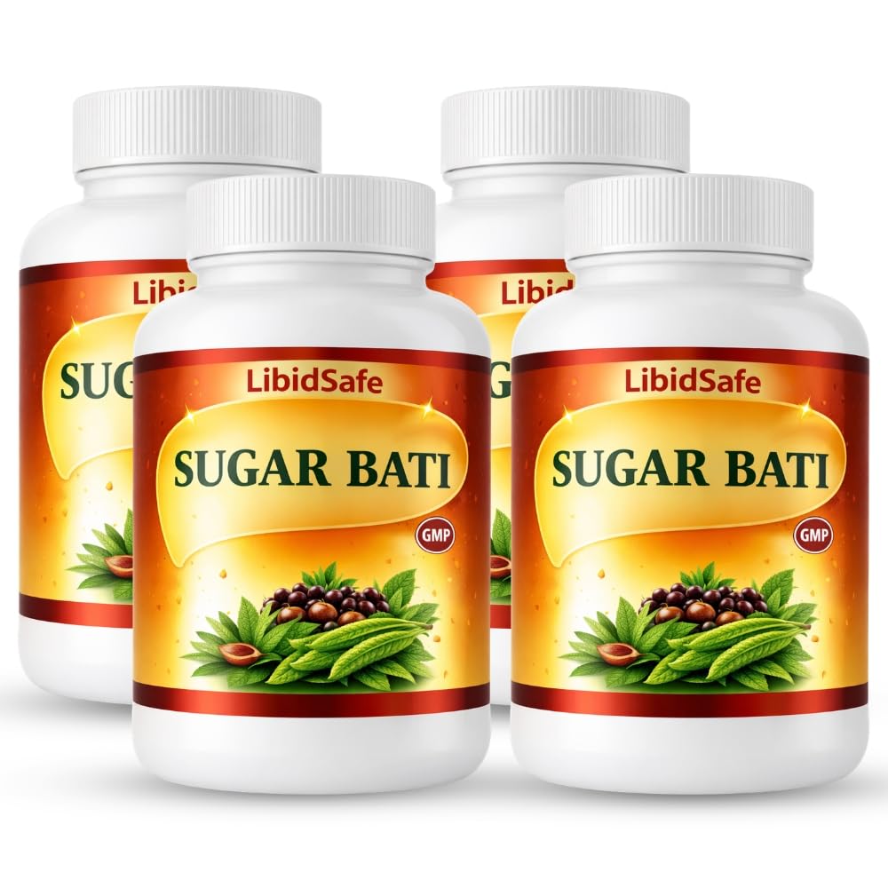 New Formula Sugar Bati Gold Tablet Pack of 4 – Herbal Sugar Support, Better Ingredient Quality & Value than other Sugar Bati products