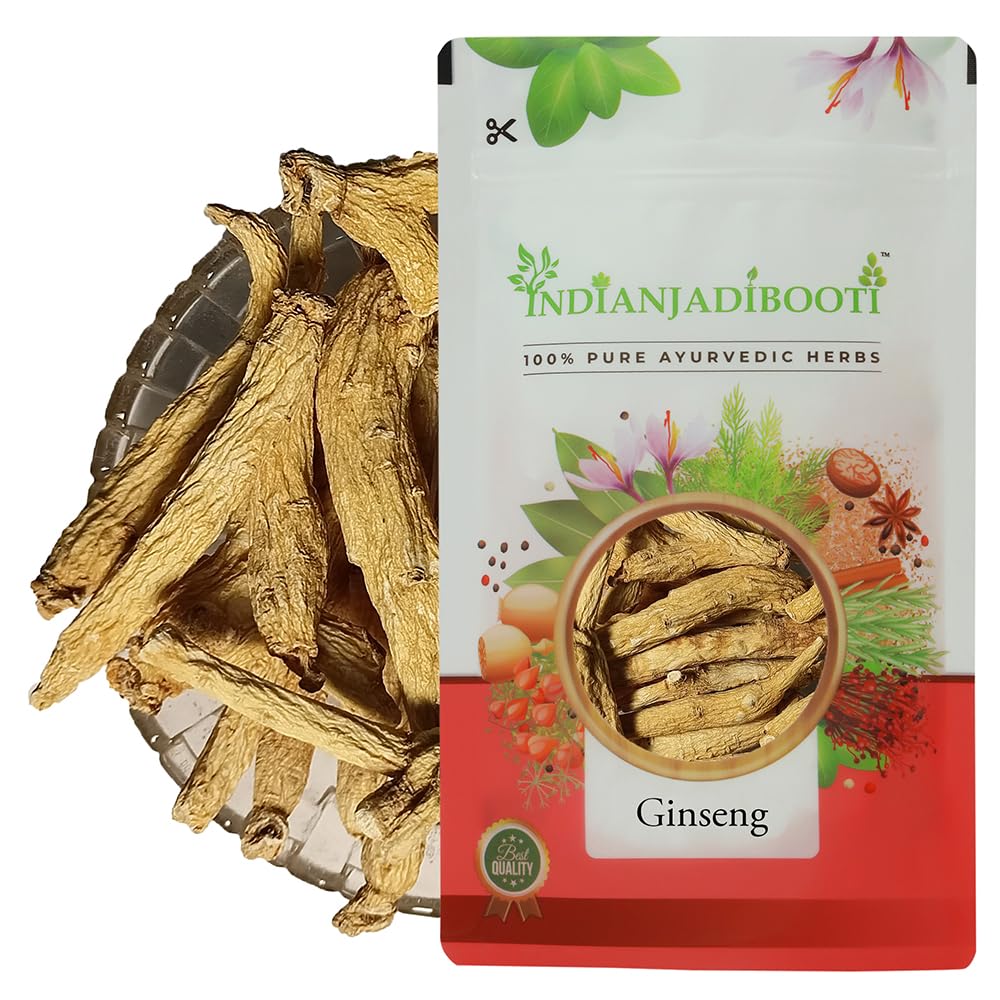Indian Jadi Booti Panax Ginseng Root for Instant Energy and Mental Sharpness - 100% Pure Whole Dried Ginseng for Stamina & Immunity(20 Grams) | Pack Of 2