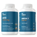 Dr. Tobias AKG Supplement & Omega 3 Fish Oil, Support Cellular Energy & Overall Health with AKG and Triple-Strength Omega 3 EPA & DHA, Non-GMO
