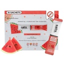 Salts Electrolyte Powder, 15 Sachet with Zero Sugar, Electrolytes Hydration Mix Drink for Summer Heat, Workout Recovery and Travel, Keto and Vegan Friendly, (Watermelon)