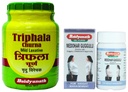 Baidyanath Medohar Guggulu 120 Tab & Baidyanath Nagpur Triphala Churna, Vitamin C, Iron & Zinc, Natural,Pack of 500 g COMBO