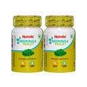 NUTRELA 1000 mg Moringa Leaf Extract 60 Tablets (Pack of 2) | Support in Immunity, Digestion & Energy, Good for Hair and Skin