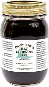 All Natural Elderberry Syrup (16 fl oz) for Adults and Kids, Daily Immune Support Herbal Supplement with Antioxidants, Organic Sambucus Elderberry