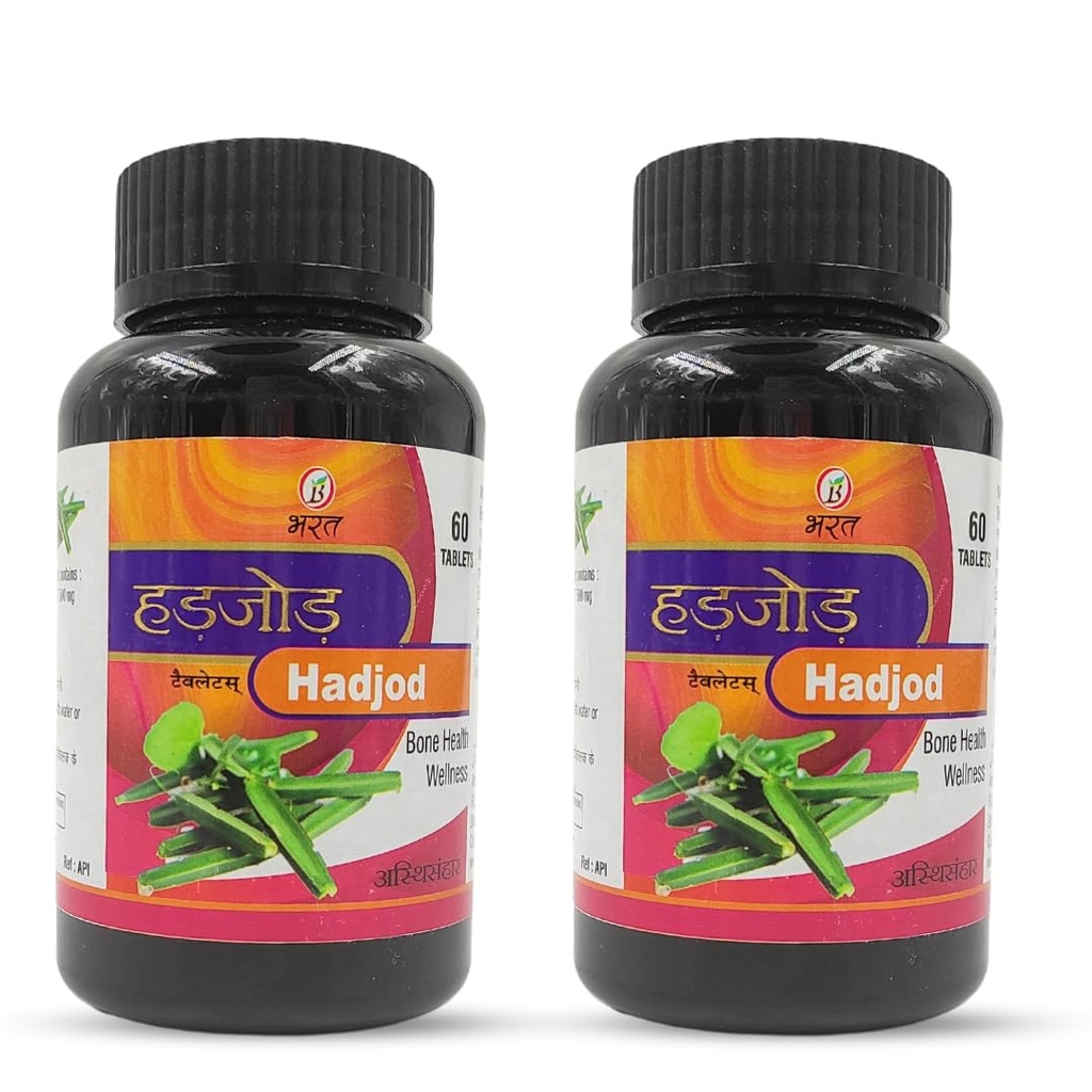BHARAT AYURVEDIC AUSHDHALAYA Hadjod Tablets 60TABS pack of 2