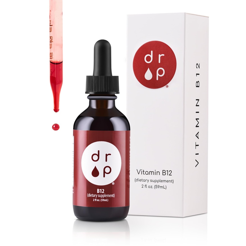 Vitamin B12 2500 mcg 2 oz Liquid Drops for Energy Production, Nervous System Health - No Artificial Preservatives, Non-GMO, Gluten Free, Vegan-Friendly