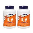 NOW Vitamin B-6 100mg,250 Capsules (Pack of 2)