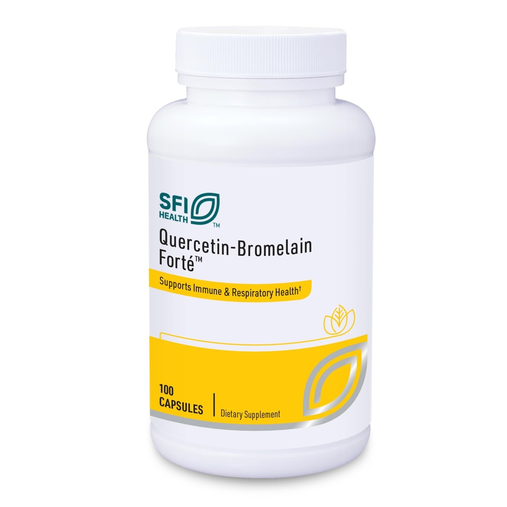 Klaire Labs SFI Health Quercetin-Bromelain Forte - Immune & Seasonal Support Enzymes with Pancreatic, Proteolytic, Bromelain, Papain Enzymes & Bioflavonoids (100 Capsules)