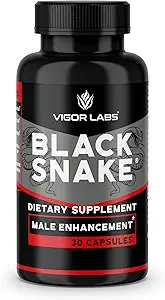 Black Snake by VIGOR LABS - Male Enhancement Capsules (30 Capsules), Boosts Blood Flow, Size and Hardness. Powerful Proprietary Blend of Natural Ingredients. Made in The USA