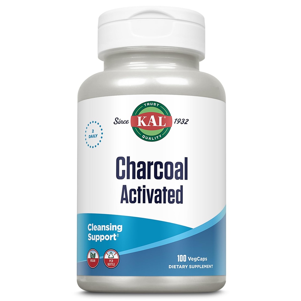 KAL Charcoal, Activated Coconut Shell 280mg | 100ct