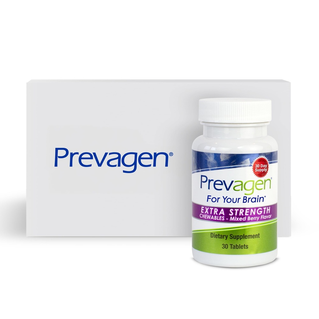 Prevagen Extra Strength Mixed Berry Chewables - 30 Tablets (1 Month Supply) | Formulated for Your Brain | 20mg of Apoaequorin Plus Vitamin D3