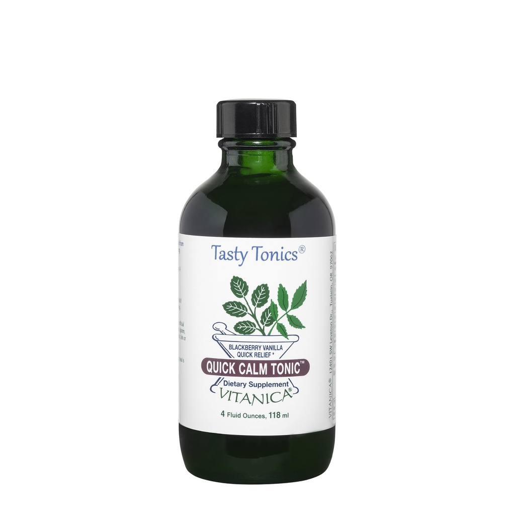Vitanica Quick Calm Tonic, BlackBerry Vanilla Quick Relief, Vegan, 4 oz