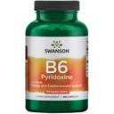 Swanson B6 Pyridoxine - Vitamin Supplement Promoting Cardiovascular Health & Energy Metabolism - Natural Formula Promoting Overall Wellness - (250 Capsules, 100mg Each)