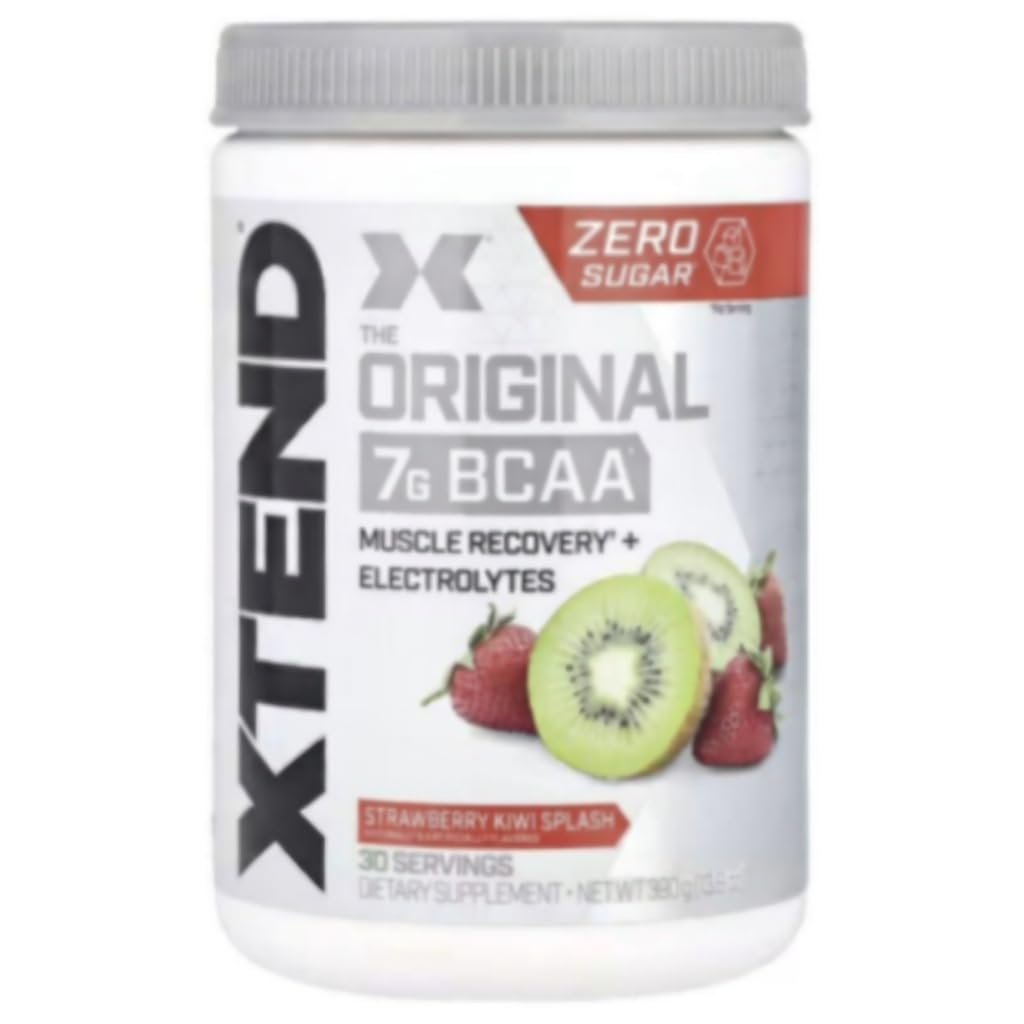 Scivation Xtend BCAA Powder, Branched Chain Amino Acids, BCAAs, Strawberry Kiwi, 30 Servings