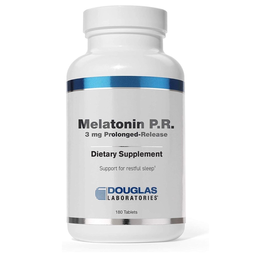 Douglas Laboratories Melatonin Prolonged Release - 3 mg Melatonin - Sleep Support Supplement - for Hormone Balance, Relaxation, Antioxidants & Immune System* - 180 Tablets