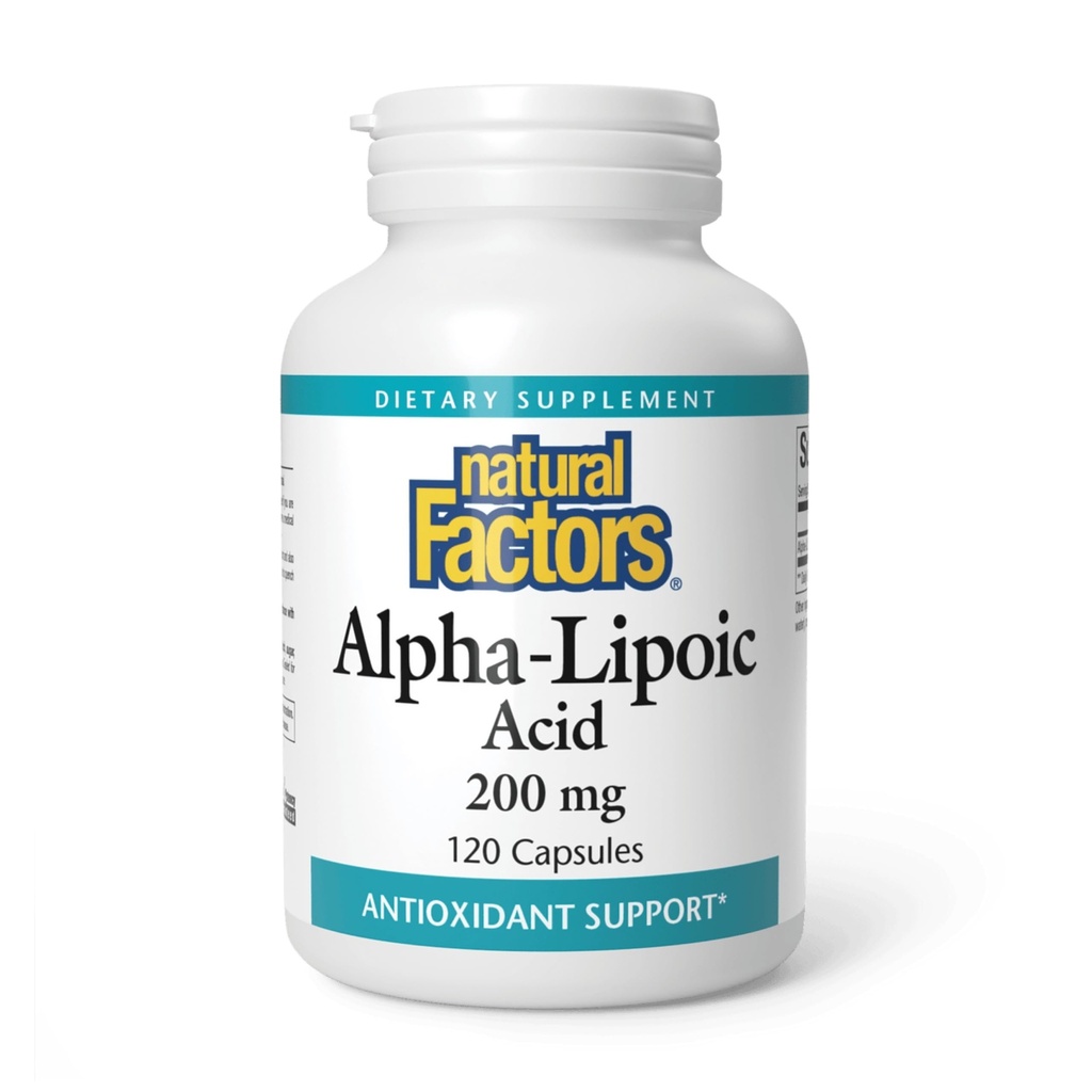 Natural Factors Alpha-Lipoic Acid 200 mg, Antioxidant Support, 120 Capsules