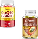 Ubiquinol CoQ10 600 MG 60 Softgels Bundle with CoQ10 Gummies 400 MG 60 Count