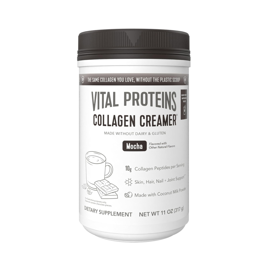 Vital Proteins Collagen Peptides Powder - Mocha Coffee Creamer for Hair, Skin & Nails Support, 11 Oz