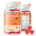B Complex 50 Gummies ,Methylated B Complex with Vitamin C,Choline & Zinc - Active Methylated B-Complex for Energy,Methylated Support - All B Vitamins - B1,B2,B3,B5,B6,B7,B9,B12 - Sugar Free,120 Count