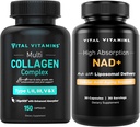 Vital Vitamins Multi Collagen Capsules + NAD+ Supplement