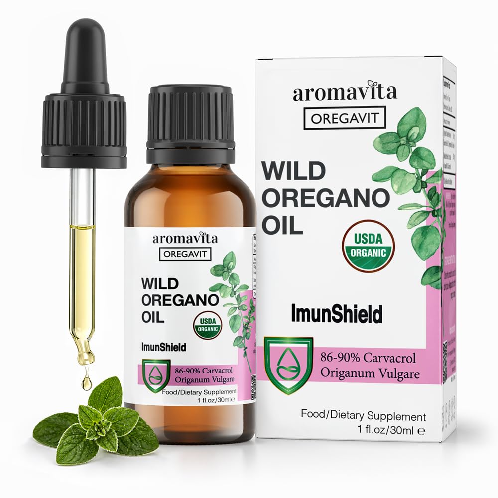 ImunShield Wild Oregano Oil Drops – 86–90% Carvacrol, Liquid Oil of Oregano, Adjustable Intake, Immune & Gut Support*, Greek Origin, 1 fl oz
