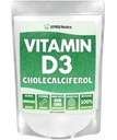 XPRS Nutra Vitamin D3 Powder (Cholecalciferol) - Unflavored VIT D for Bones and Immunity - Vitamin D3 Powder for Muscle Function - Vitamin D Supplements (8 Ounce)