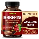 GriMed Berberine Supplement 9,500mg with Ceylon Cinnamon Bitter Melon Supports Healthy Immune System