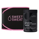 Sports Research® Training Performance Pack - Creatine Monohydrate and Sweet Sweat Waist Trimmer (Black/Pink, Medium)