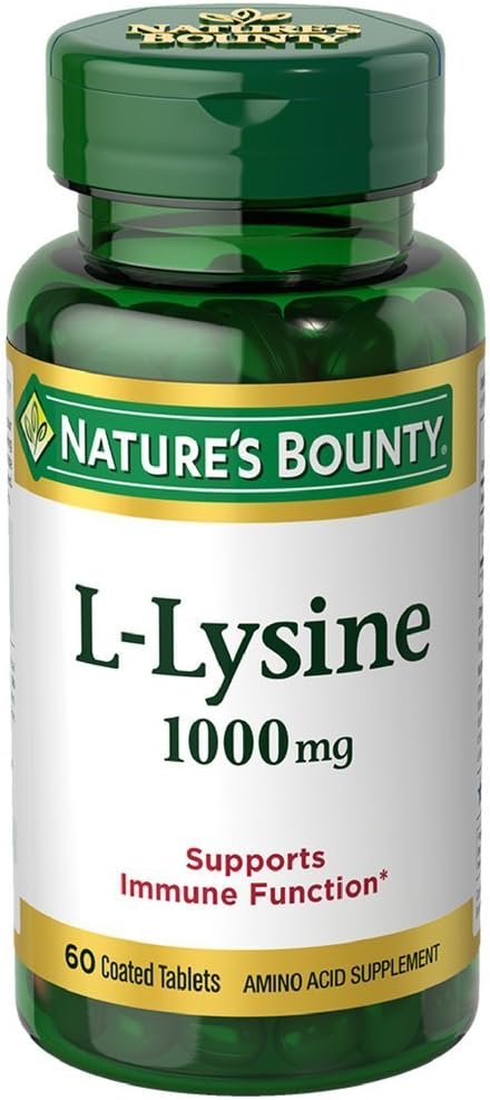 Nature's Bounty L-Lysine 1000 mg Tablets 60 ea (Pack of 6)