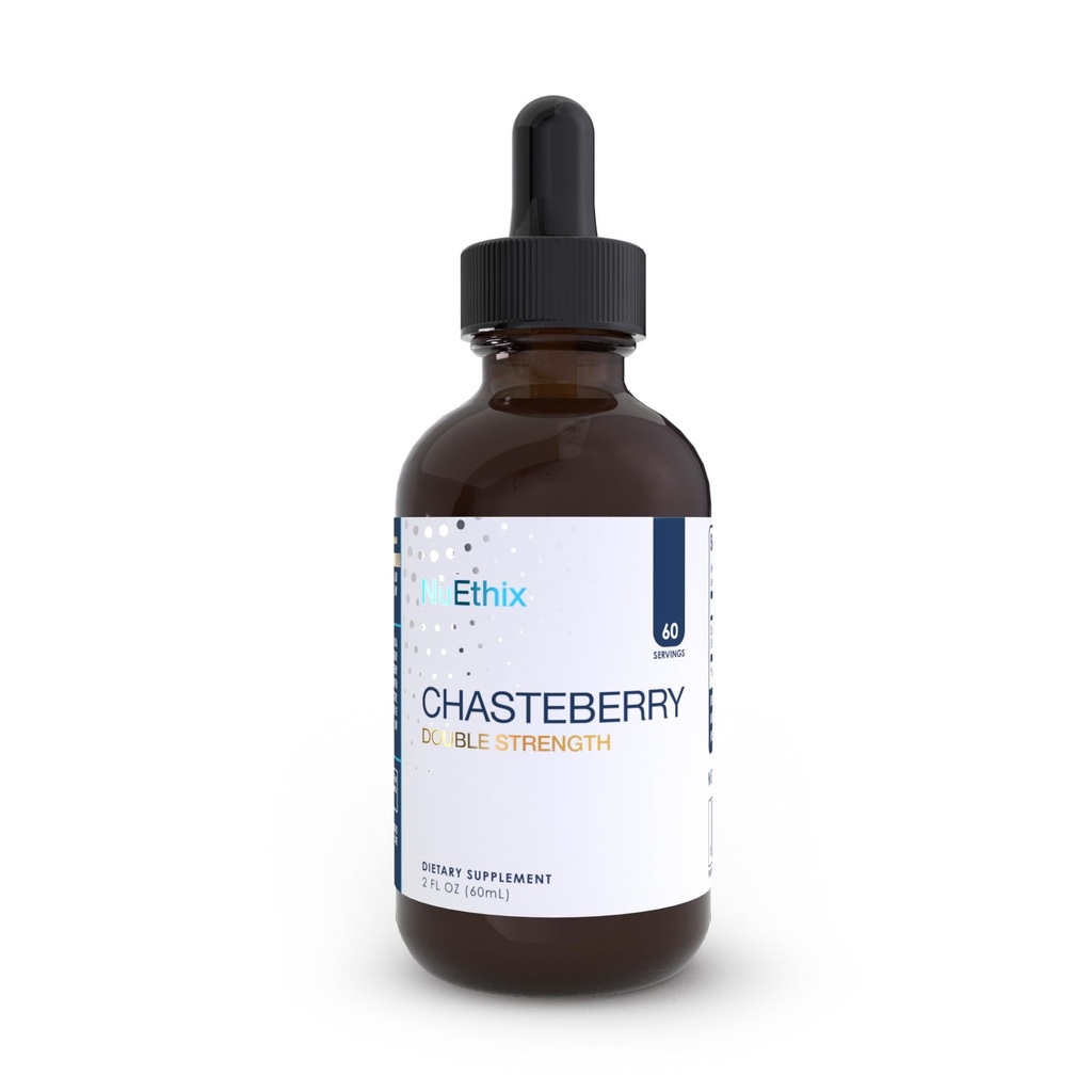 NuEthix Formulations Chasteberry Double Strength 50mg, May Help Balance Estrogen Dominance and May Help Support Menstrual Cycle, 60 Servings